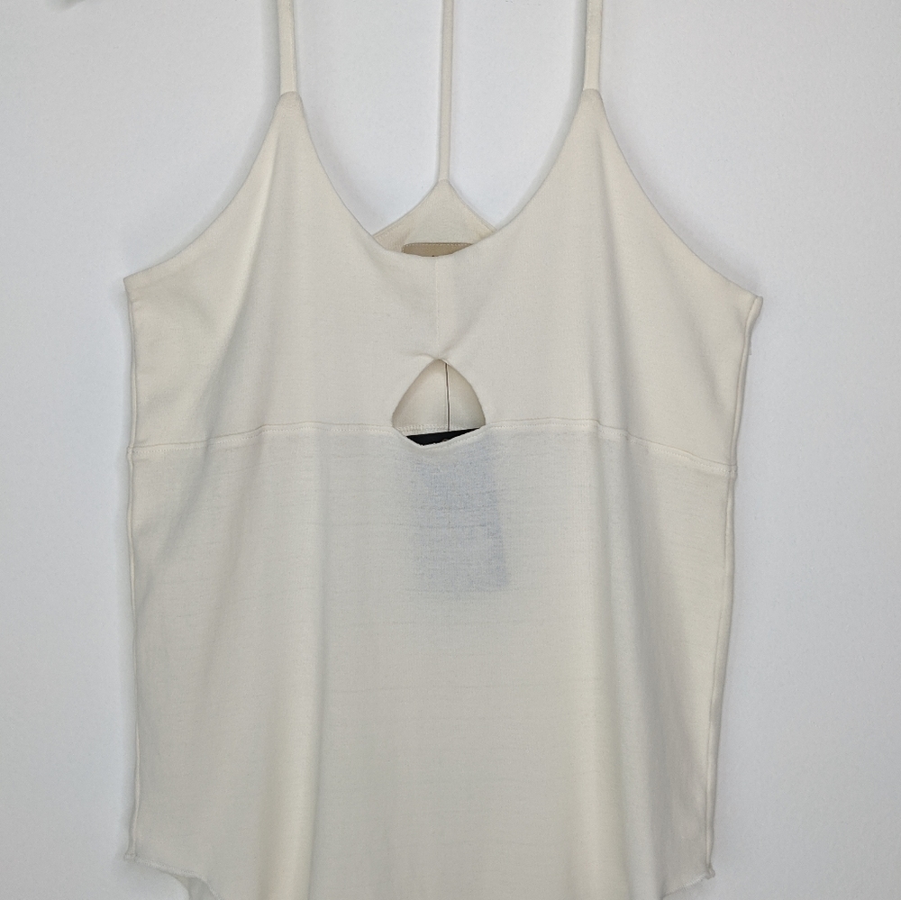 Chaser Bone Baby Rib Spaghetti Shirttail Cami NWT - Picture 5 of 11